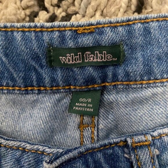 Wild Fable Baggy Cargo Jeans 00R Pockets, Skater, Wide Leg, soft, Teens - Picture 2 of 16